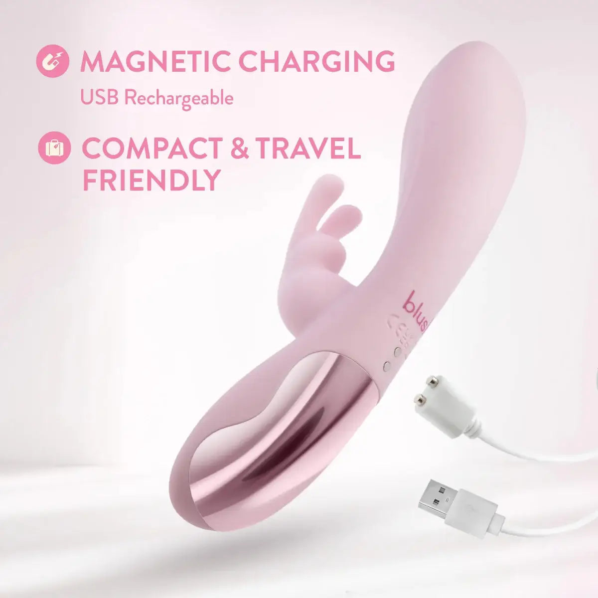Blush Novelties® Morgan 7.75" G - Spot Clitoral Dual Stimulation Rabbit Vibrator - Rolik®