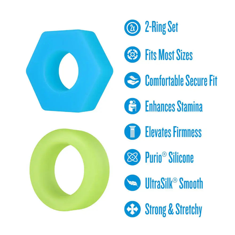 Performance Plus Flash Glow in the Dark 2 C-Ring Set