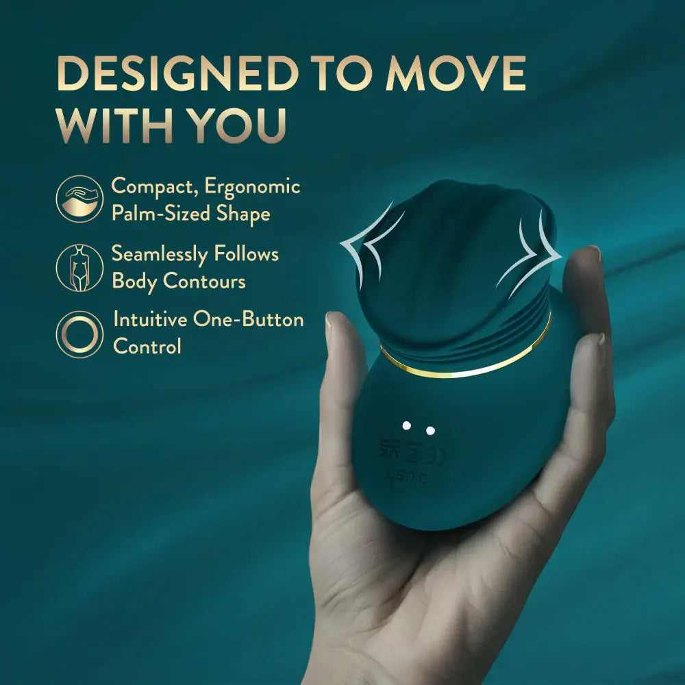 Blush Novelties® Riana Clitoral Stimulator with AutoRub™ Technology Teal