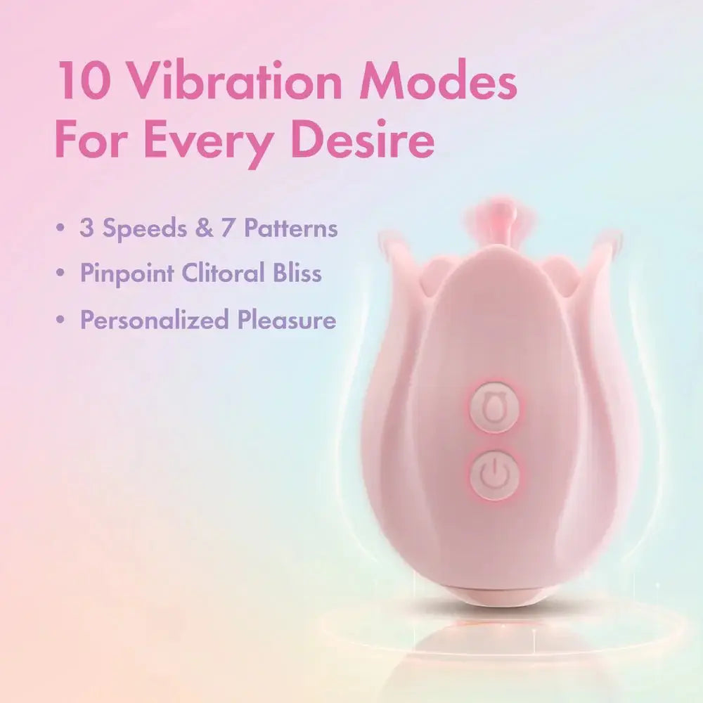 Play With Me Romantic Rose Massager - Rolik®