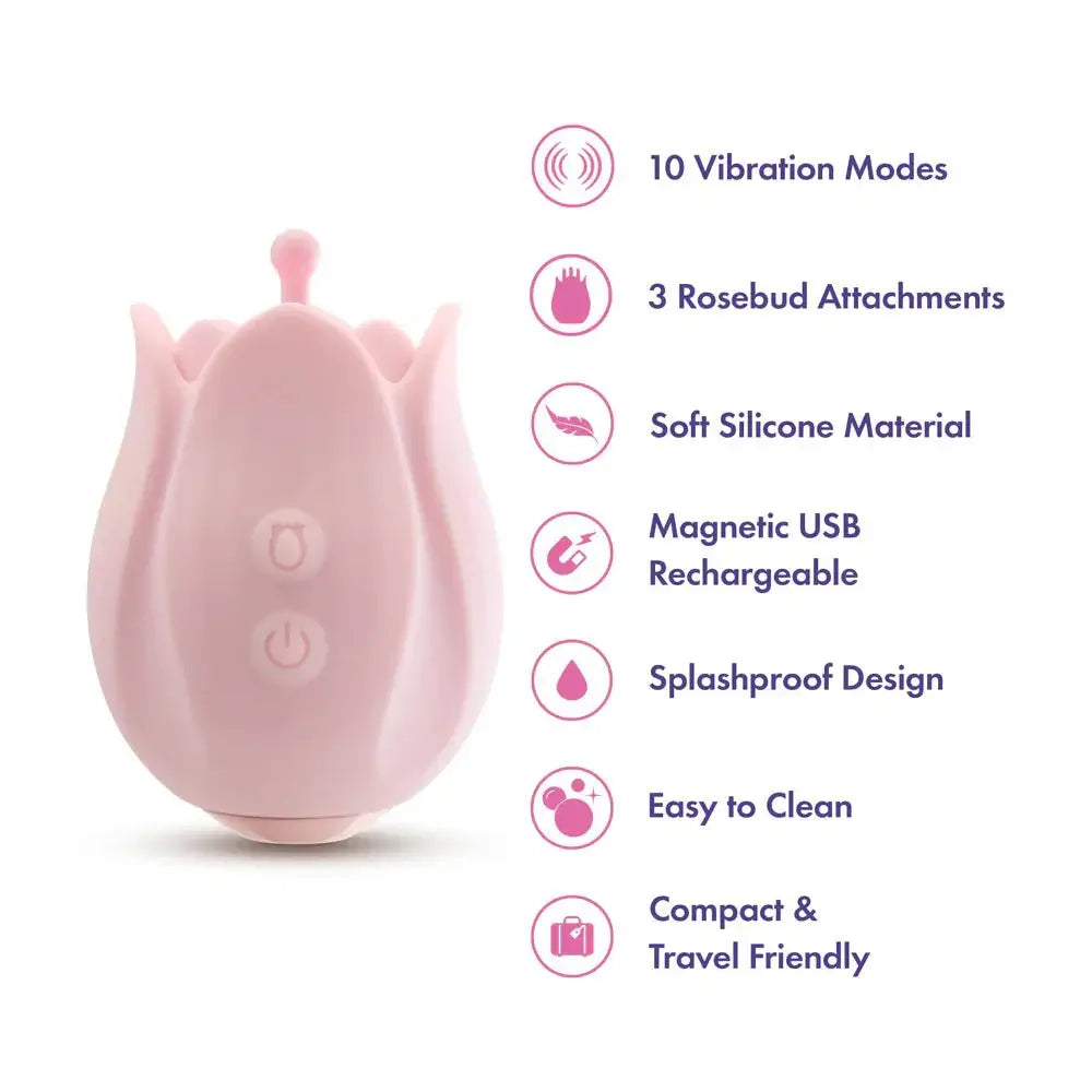 Play With Me Romantic Rose Massager - Rolik®