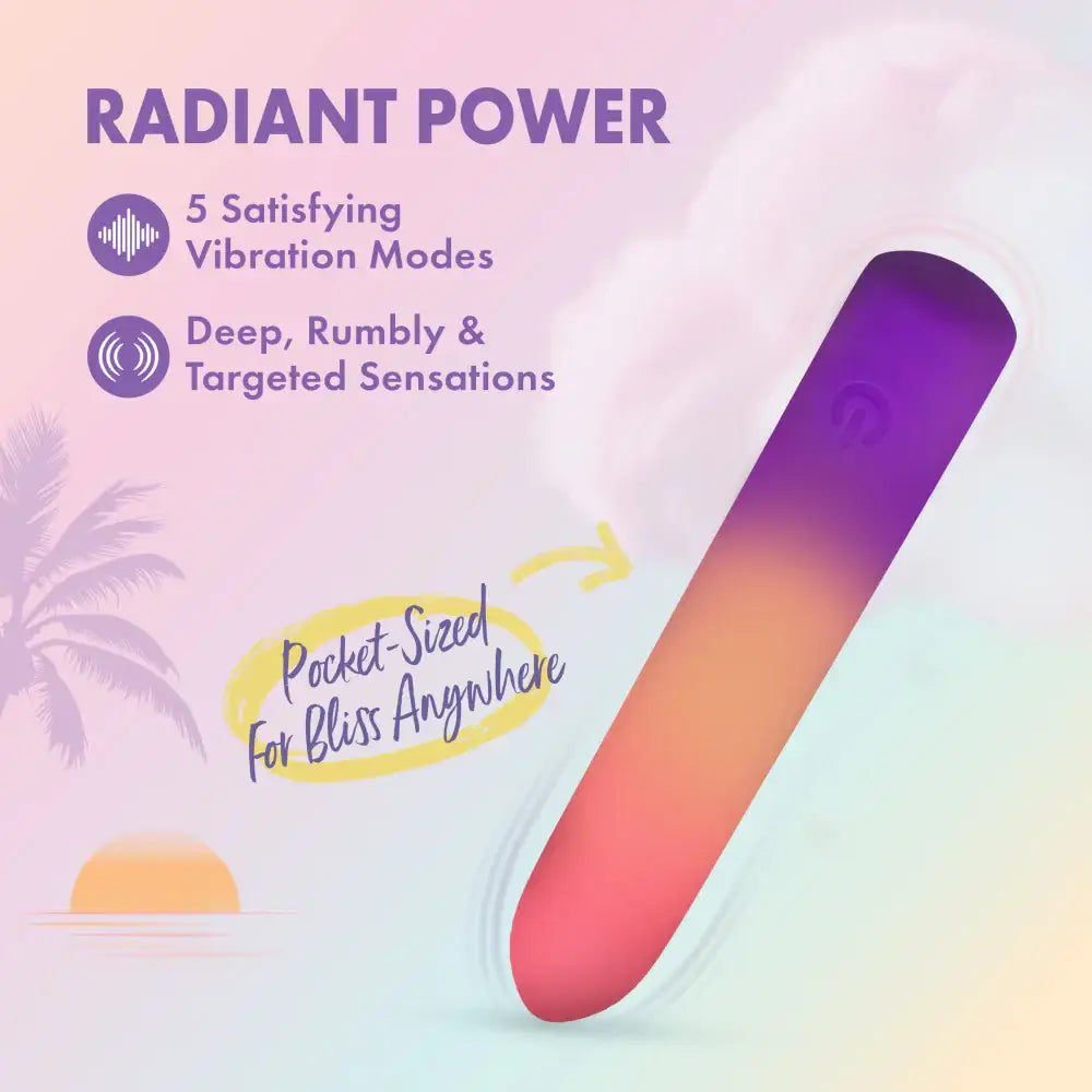 Blush Novelties® Play with Me Sunset Passion 6’’ Bullet Vibrator Multicolor