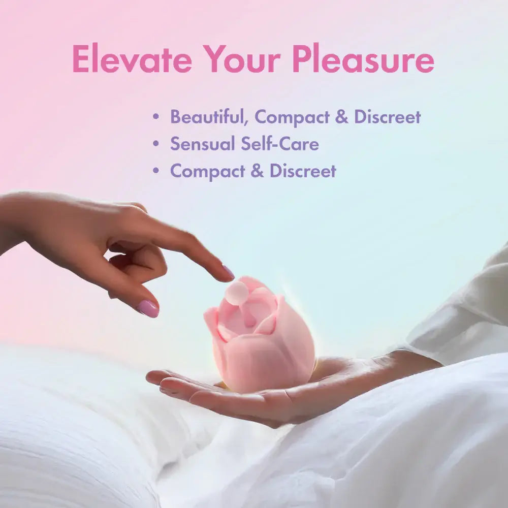 Blush Novelties® | Play With Me Romantic Rose Vibrator, 3 Rosebud Heads & 10 Modes Pink