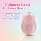Blush Novelties® | Play With Me Romantic Rose Vibrator, 3 Rosebud Heads & 10 Modes Pink