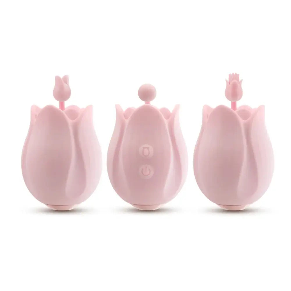Blush Novelties® | Play With Me Romantic Rose Vibrator, 3 Rosebud Heads & 10 Modes Pink