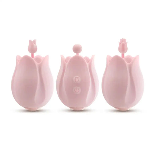 Blush Novelties® | Play With Me Romantic Rose Vibrator, 3 Rosebud Heads & 10 Modes Pink