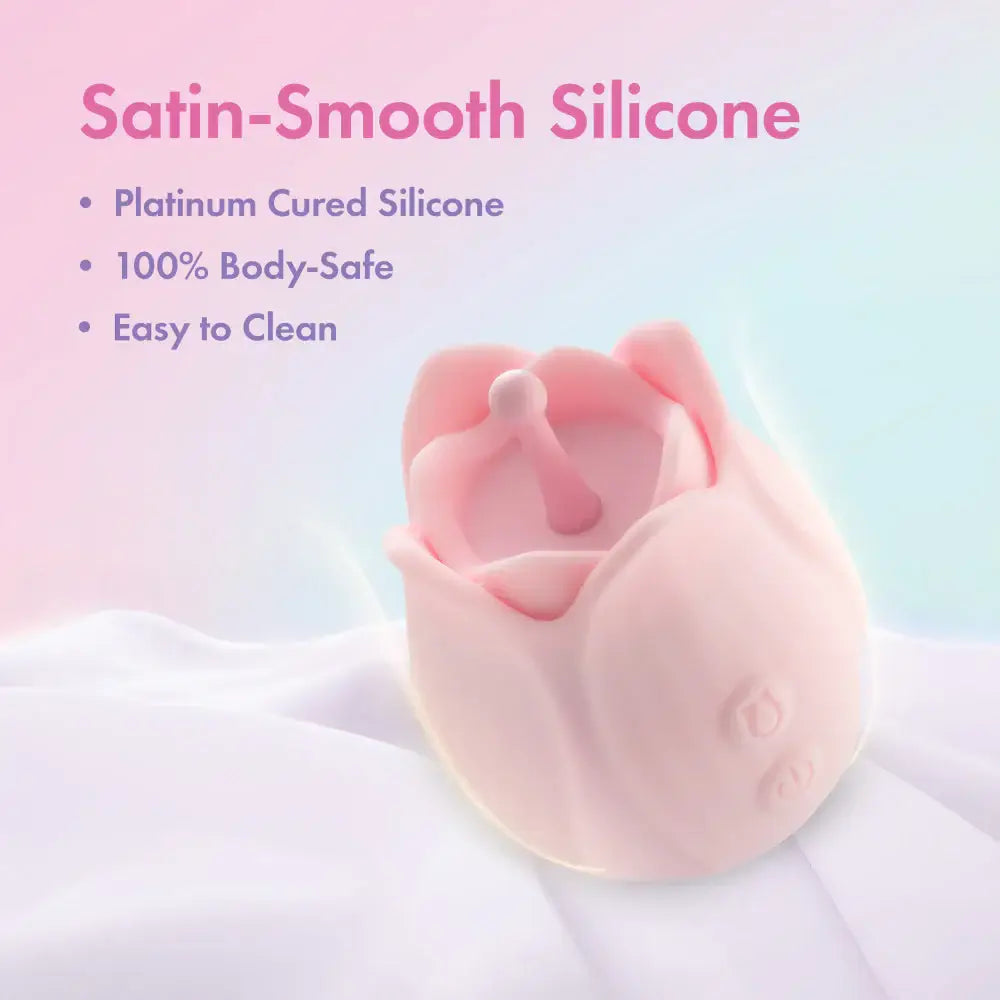 Blush Novelties® | Play With Me Romantic Rose Vibrator, 3 Rosebud Heads & 10 Modes Pink