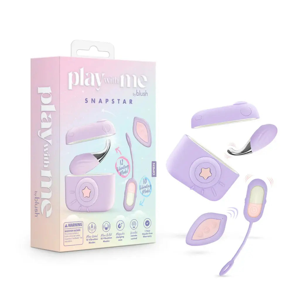Blush Novelties® Play With Me Snapstar 4 Piece Vibrator Set Lavender