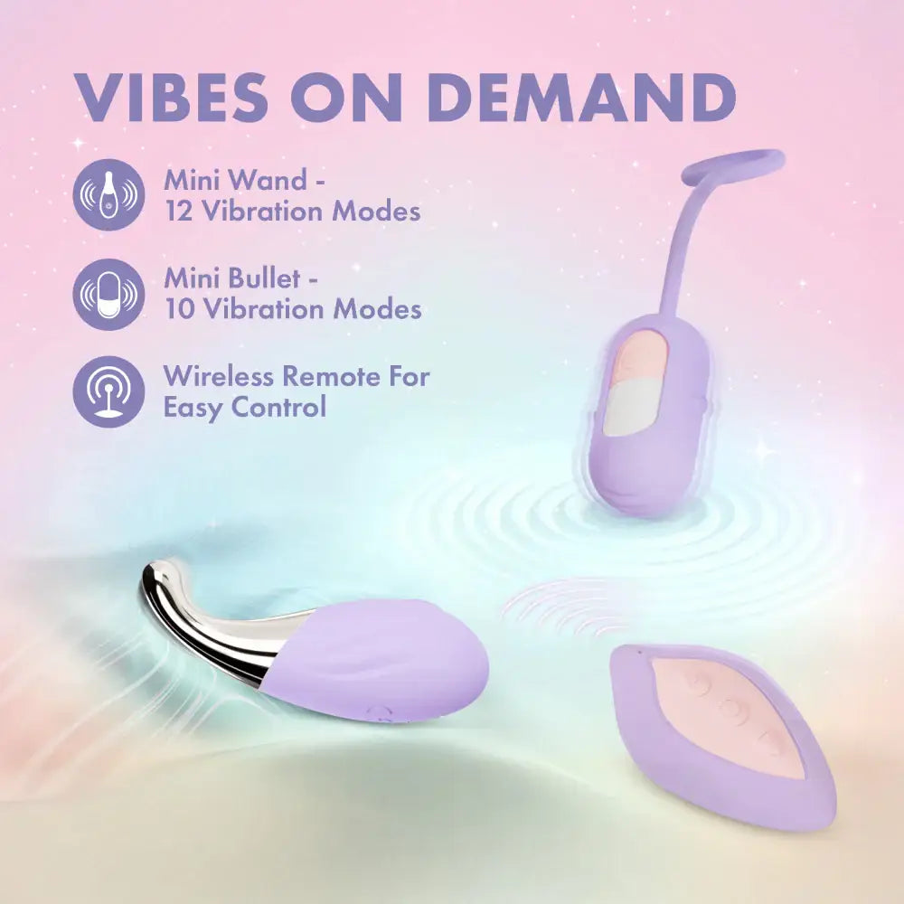 Blush Novelties® Play With Me Snapstar 4 Piece Vibrator Set Lavender