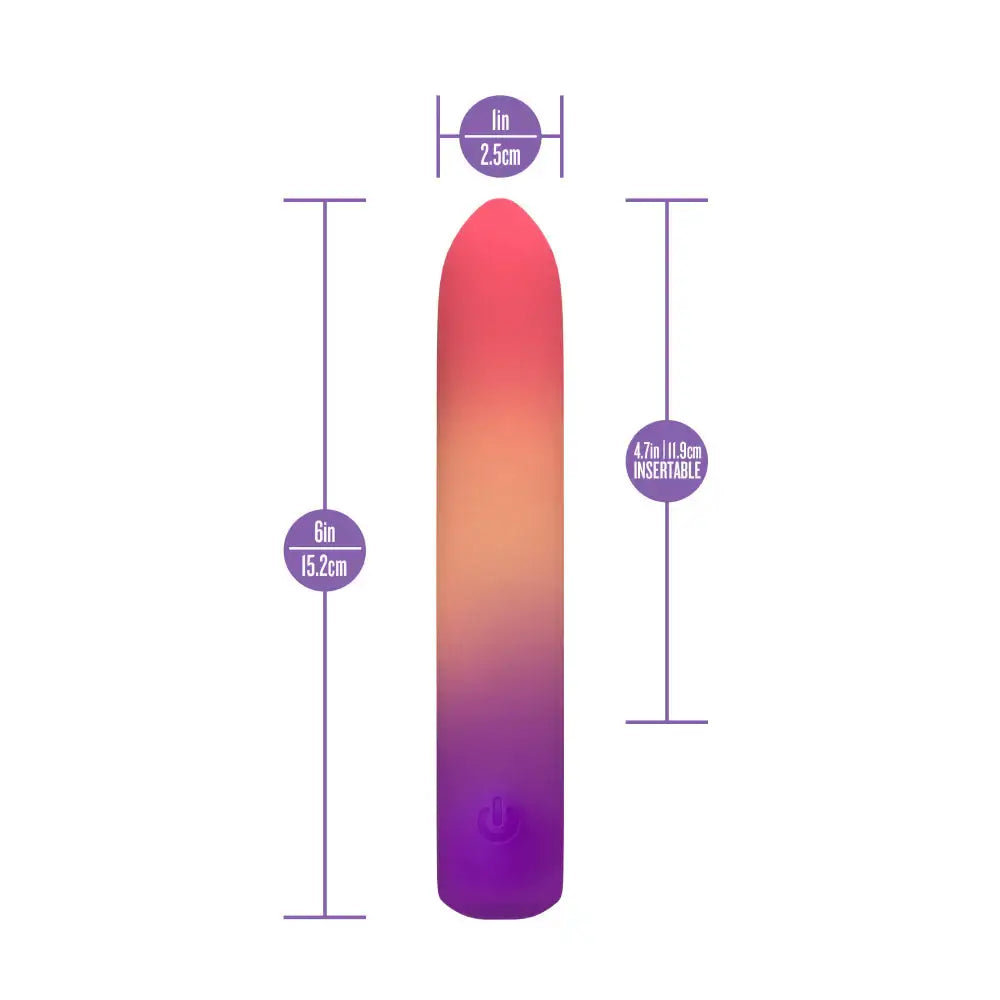 Blush Novelties® Play with Me Sunset Passion 6’’ Bullet Vibrator Multicolor