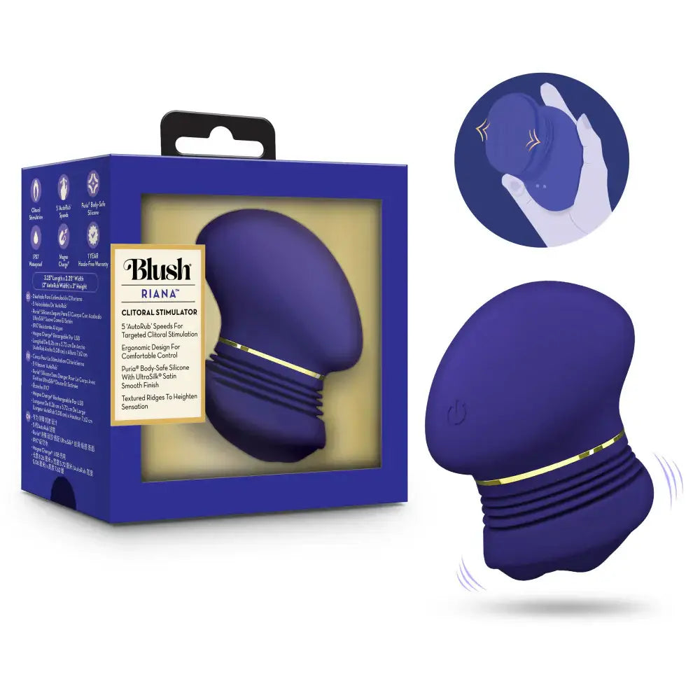 Blush Novelties® Riana Clitoral Stimulator - AutoRub Technology 10 Modes Puria Silicone