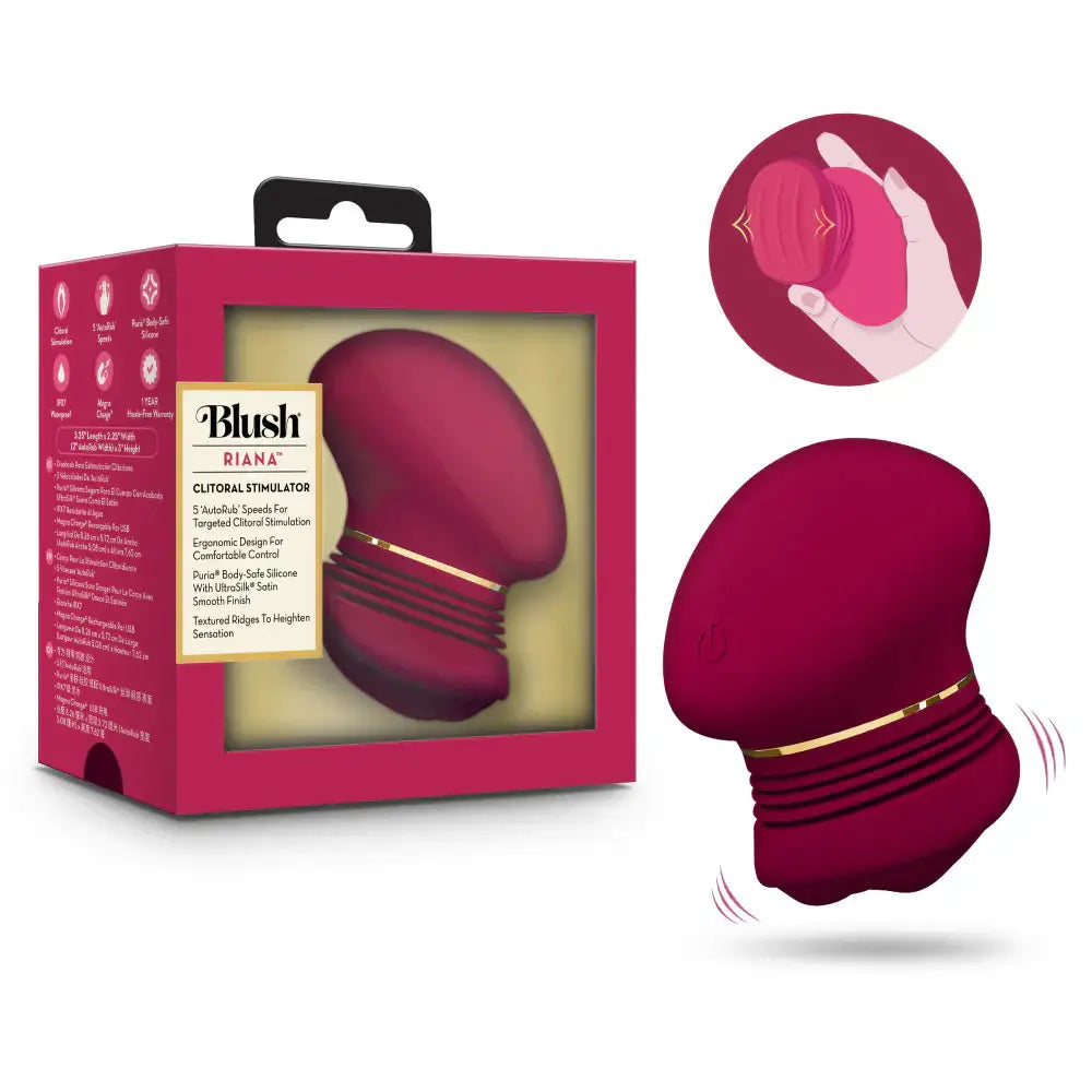 Blush Novelties® Riana Clitoral Stimulator - AutoRub Technology 10 Modes Puria Silicone