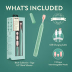 Blush Novelties® Sage Oscillating Wand Vibrator – Precision Tip & 3 Attachments