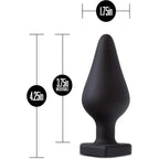 Blush Novelties® Temptasia F*ck Me Butt Plug - Flexible Silicone | Heart-Shaped Base | Conical Taper Black