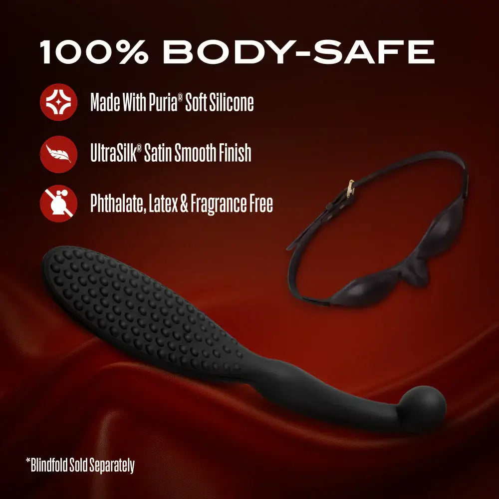 Blush Novelties® Temptasia Governess Dual-Function Silicone Paddle & Dildo Black