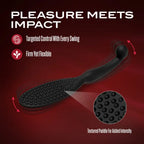 Blush Novelties® Temptasia Governess Dual-Function Silicone Paddle & Dildo Black