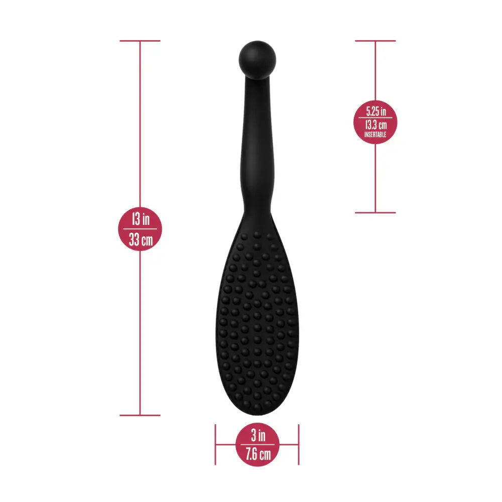 Blush Novelties® Temptasia Governess Dual-Function Silicone Paddle & Dildo Black