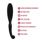 Blush Novelties® Temptasia Governess Dual-Function Silicone Paddle & Dildo Black