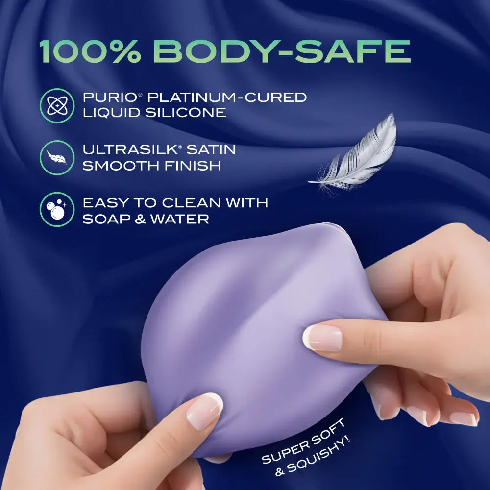 Blush Novelties® URSELF™ PulsePad Double-Sided Silicone Grinder Vibrator, 10 Modes Wireless Remote Lilac