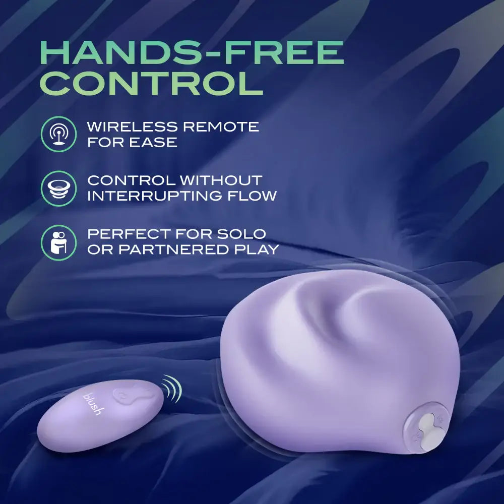 Blush Novelties® URSELF™ PulsePad Double-Sided Silicone Grinder Vibrator, 10 Modes Wireless Remote Lilac