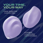 Blush Novelties® URSELF™ PulsePad Double-Sided Silicone Grinder Vibrator, 10 Modes Wireless Remote Lilac