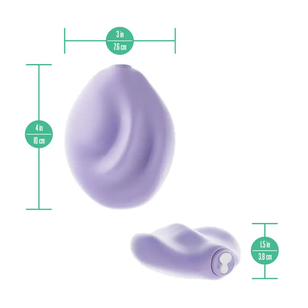 Blush Novelties® URSELF™ PulsePad Double-Sided Silicone Grinder Vibrator, 10 Modes Wireless Remote Lilac
