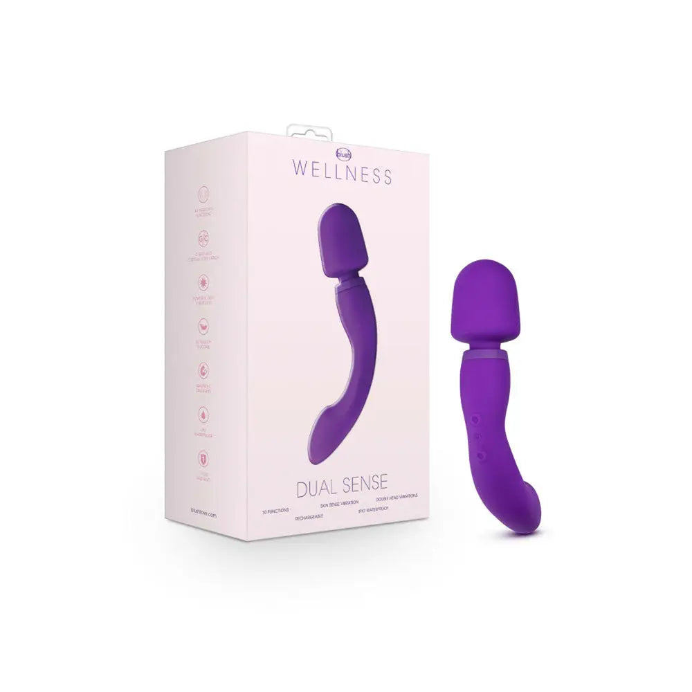 Wellness Dual Sense Wand Vibrator - Purple