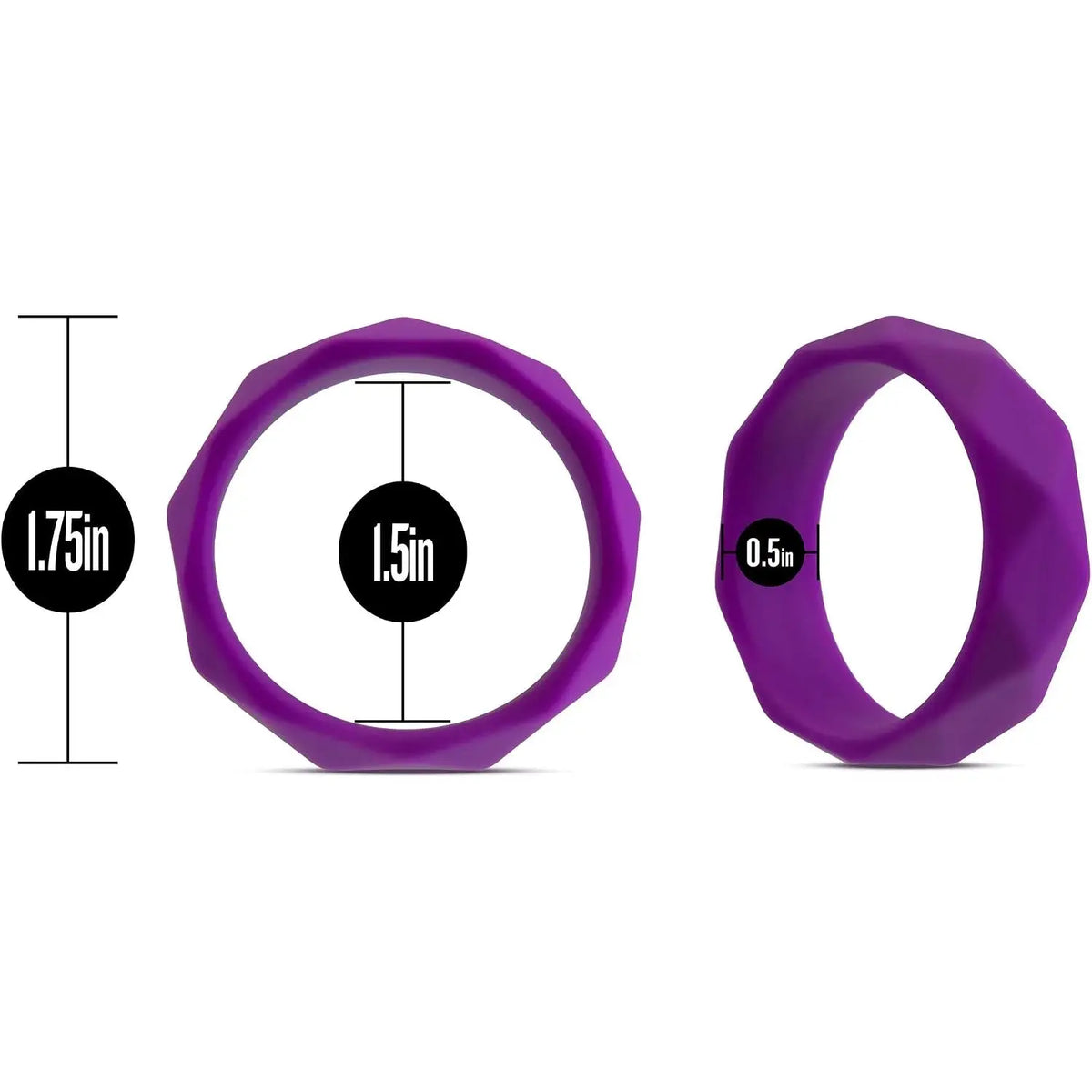 Blush Novelties® Wellness Geo C-Ring - Premium Silicone Comfort Ring Purple