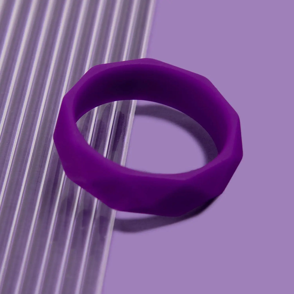 Blush Novelties® Wellness Geo C-Ring - Premium Silicone Comfort Ring Purple