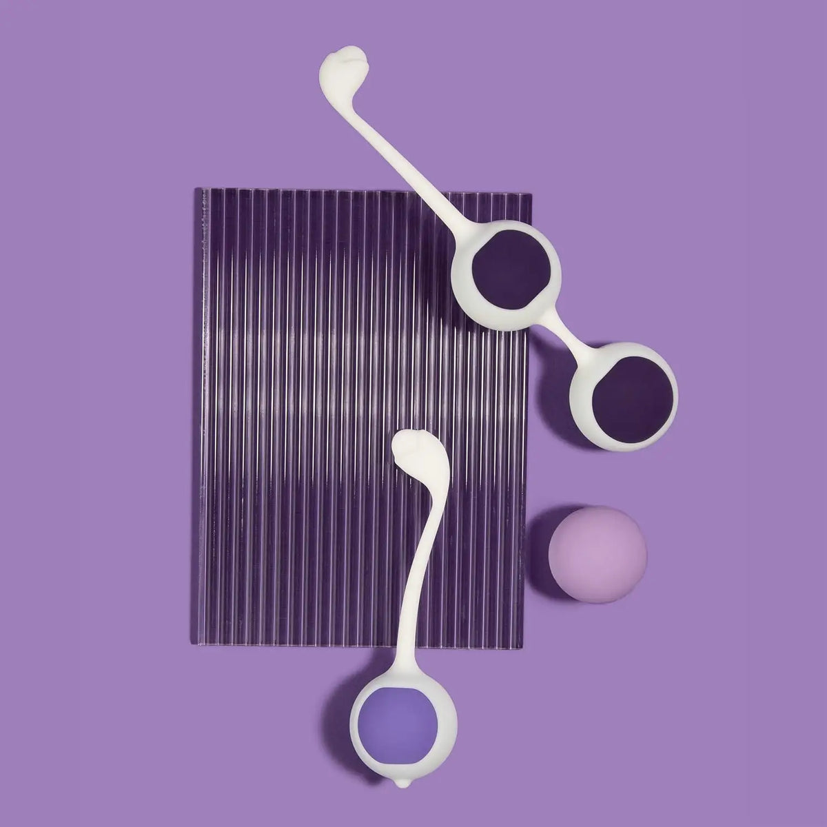 Blush Novelties® Wellness Kegel Training Kit - 6-Piece Weighted Pelvic Floor Exercise Set Purple