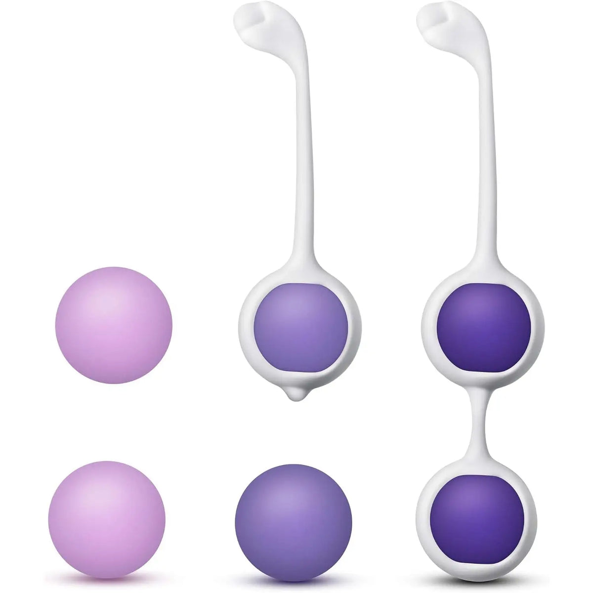Blush Novelties® Wellness Kegel Training Kit - 6-Piece Weighted Pelvic Floor Exercise Set Purple