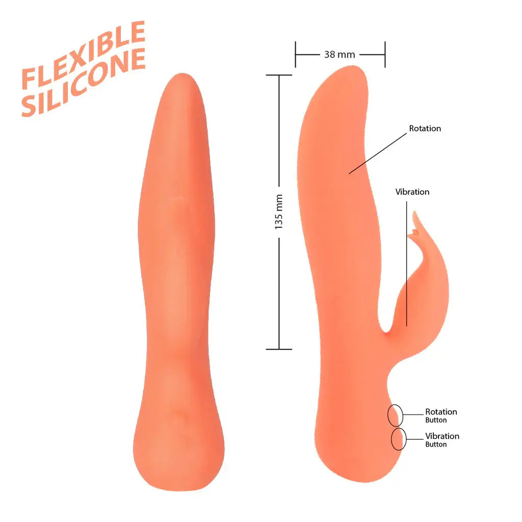 The Blossom Swan® Dual Action Vibrator - Coral - Vibrator