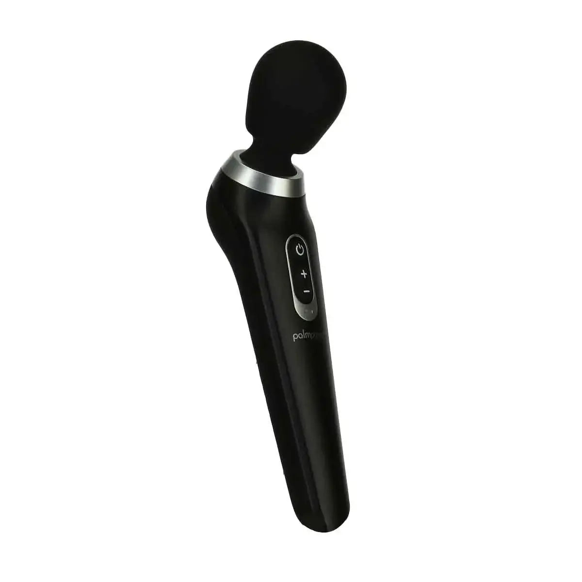 BMS PalmPower Extreme Rechargeable Wand Vibrator - Curved Handle & Flexible Head Black