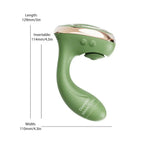 BMS Swan Reign Luxury Dual Stimulator | Clitoral + G-Spot | IPX7 Waterproof Olive