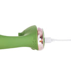 BMS Swan Reign Luxury Dual Stimulator | Clitoral + G-Spot | IPX7 Waterproof Olive