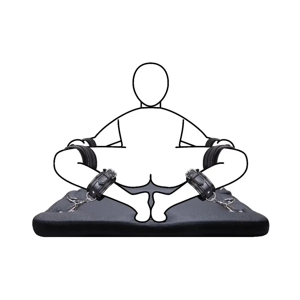 Me You Us Bondage Board with Restraints | Padded BDSM Black