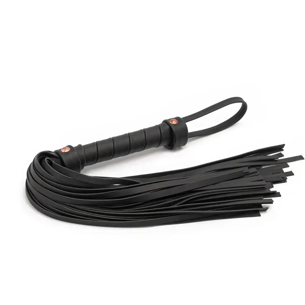 Bondage Couture Vinyl Flogger - Black