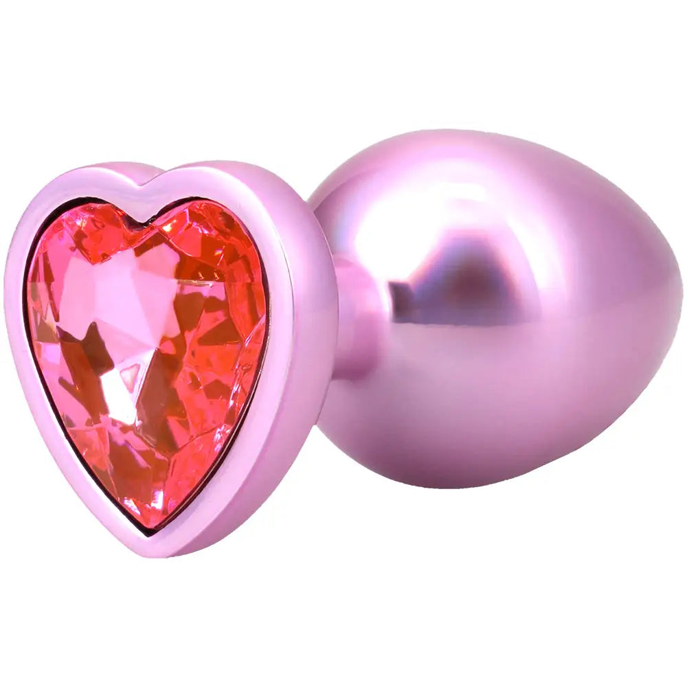 Booty Bling Heart Jeweled Metal Butt Plug