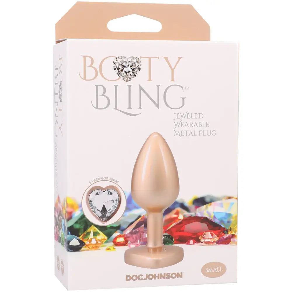 Booty Bling Heart Jeweled Metal Butt Plug