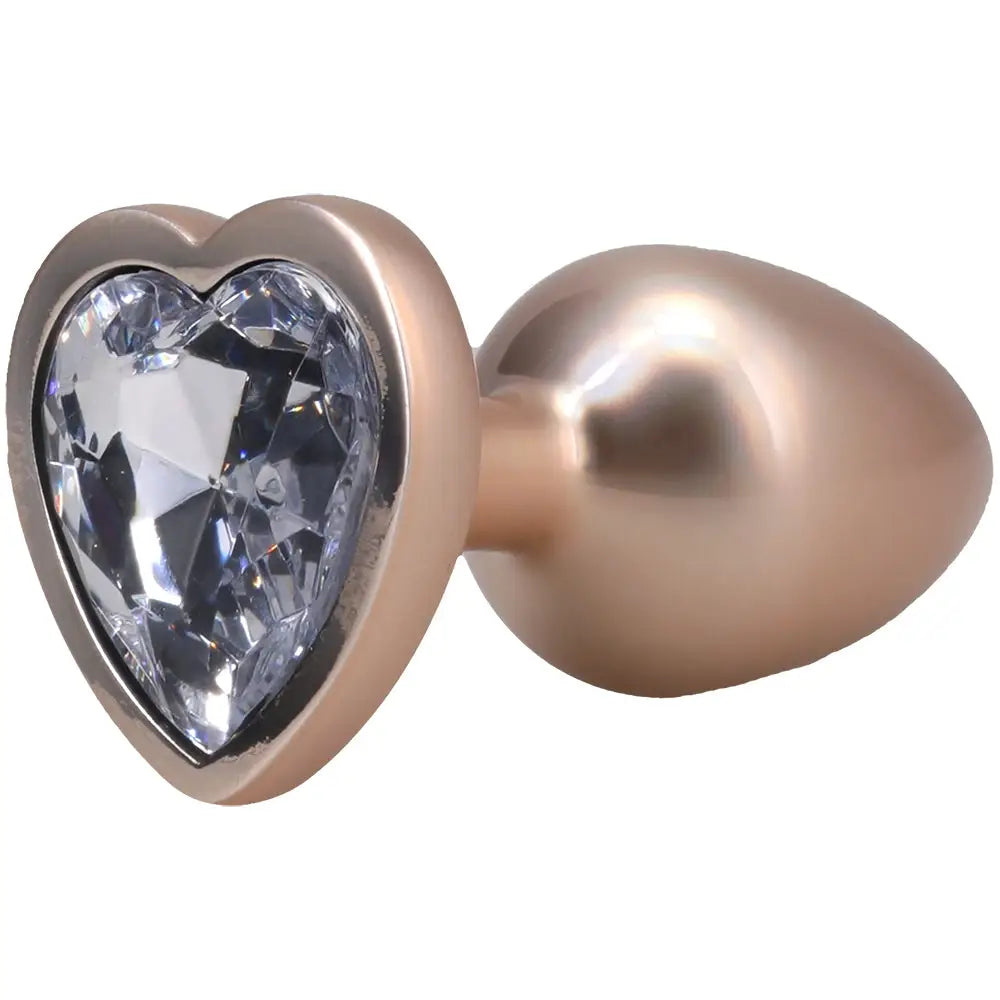 Booty Bling Heart Jeweled Metal Butt Plug
