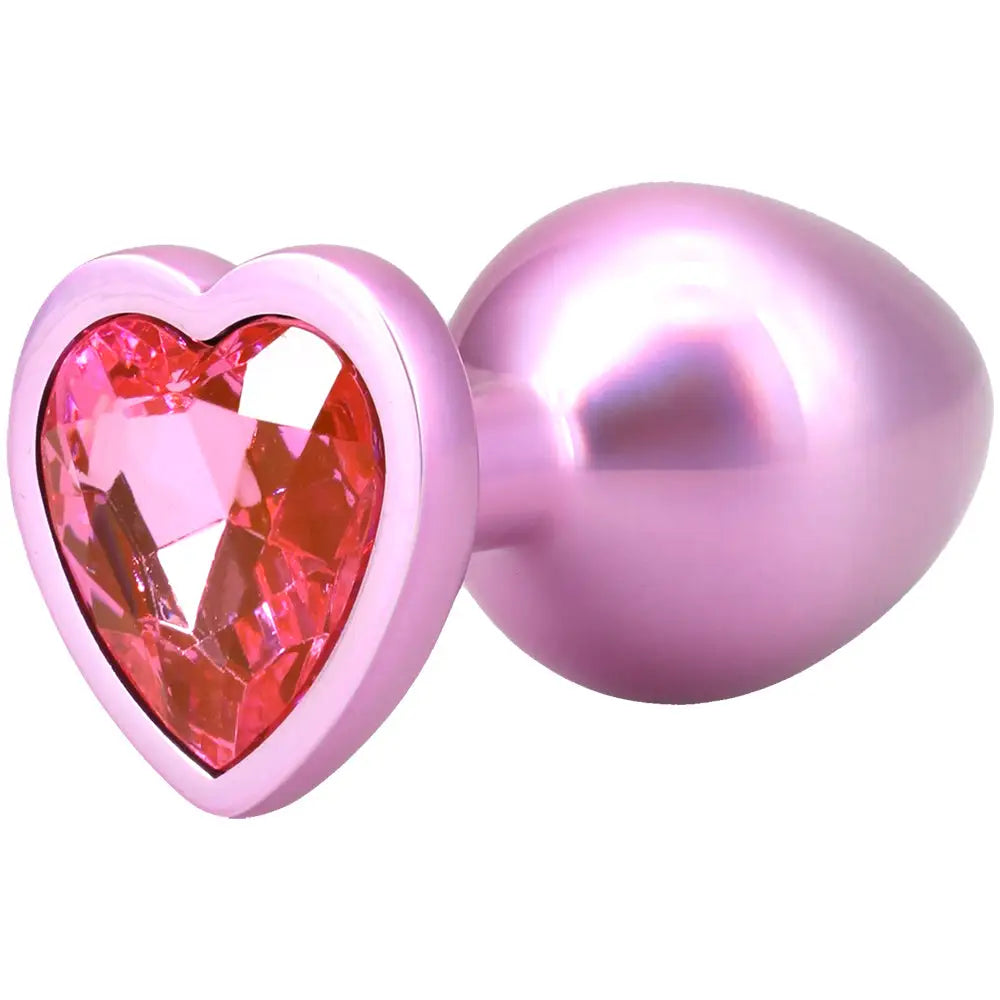 Booty Bling Heart Jeweled Metal Butt Plug