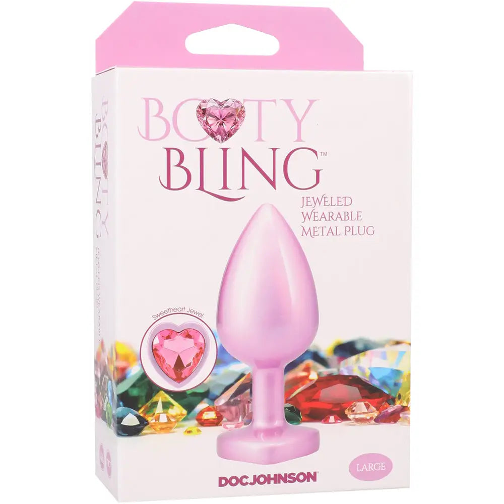 Booty Bling Heart Jeweled Metal Butt Plug