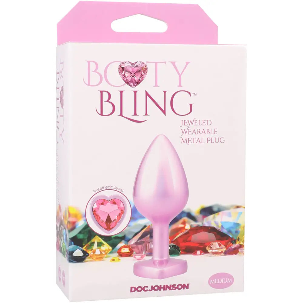 Booty Bling Heart Jeweled Metal Butt Plug
