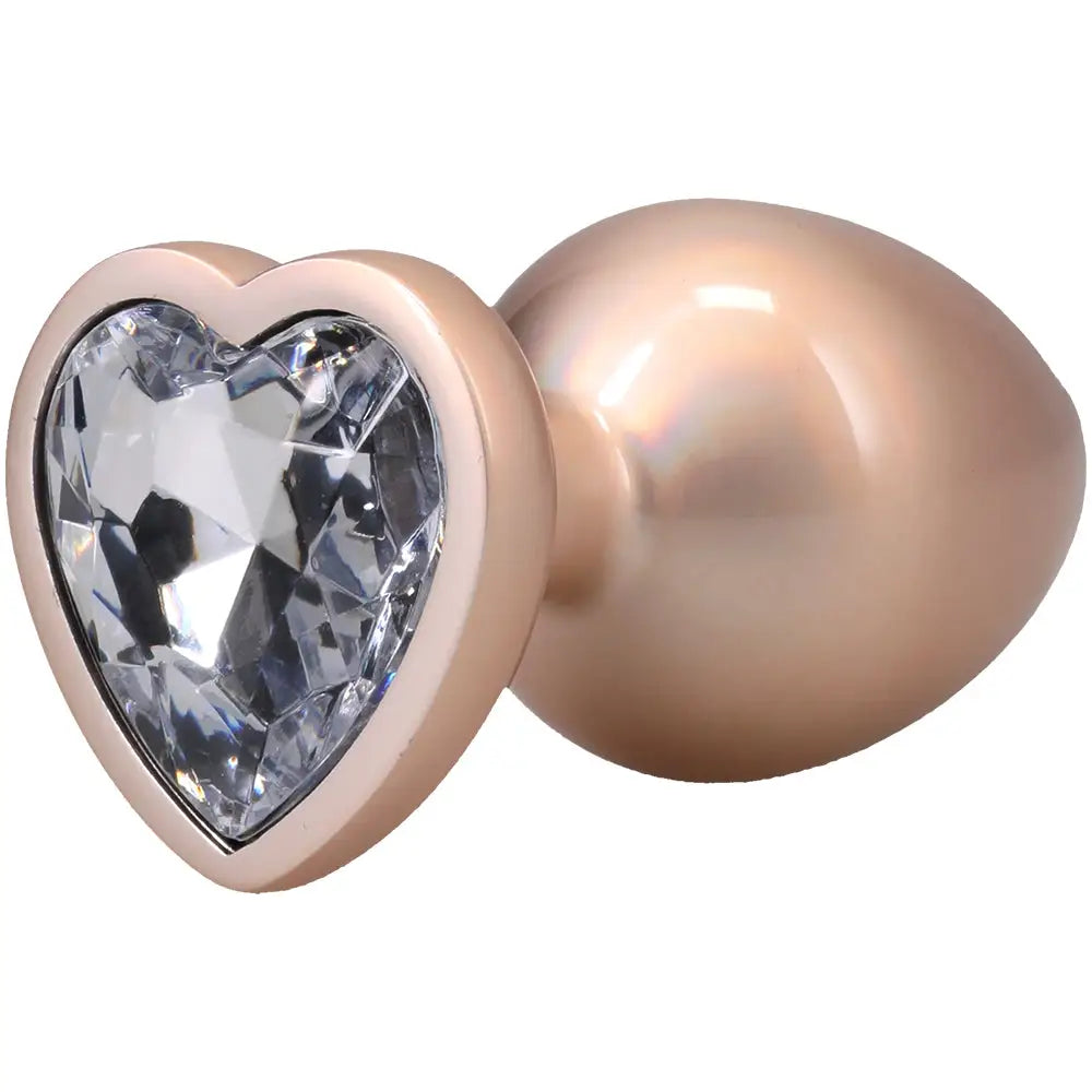 Booty Bling Heart Jeweled Metal Butt Plug