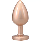 Gold / Large Booty Bling Heart Jeweled Metal Butt Plug