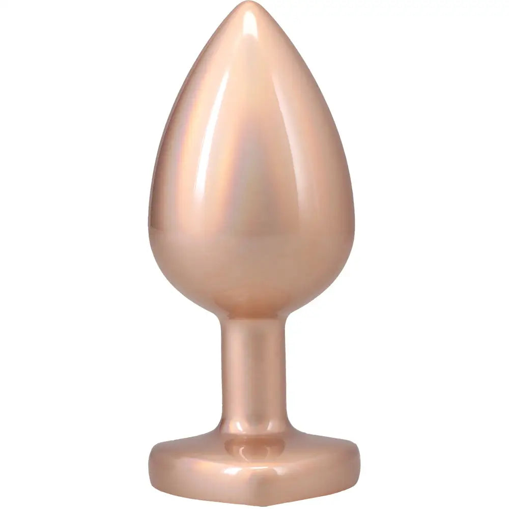 Gold / Large Booty Bling Heart Jeweled Metal Butt Plug