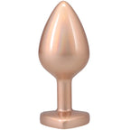Gold / Medium Booty Bling Heart Jeweled Metal Butt Plug