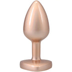 Gold / Small Booty Bling Heart Jeweled Metal Butt Plug