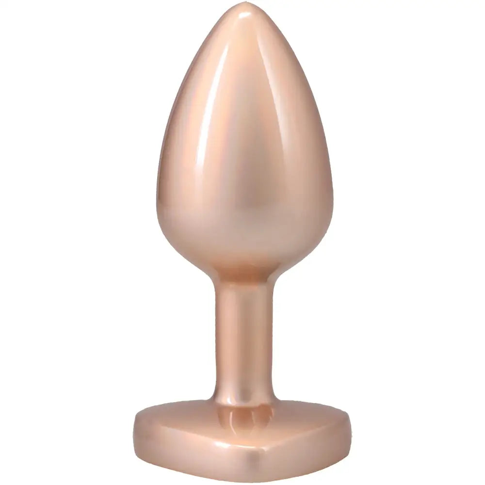 Gold / Small Booty Bling Heart Jeweled Metal Butt Plug