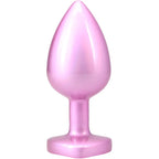 Pink / Large Booty Bling Heart Jeweled Metal Butt Plug